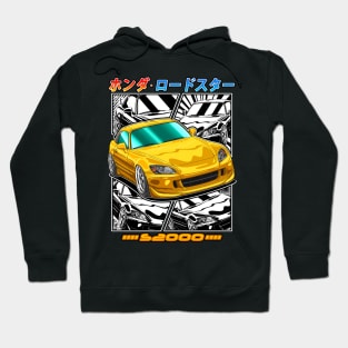 Yellow Honda S2000 Roadster Street Racing Hoodie